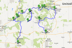Road Trip Map Actual
