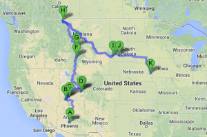 Road Trip Map